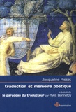Traduction et mémoire poétique. Dante, Scève, Rimbaud, Proust
