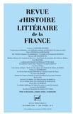 Revue d'histoire littéraire de la France, n° 4, 2006