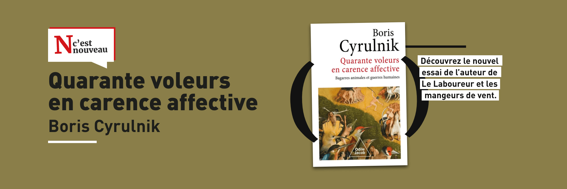 Nouveauté Boris Cyrulnik - Quarante voleurs en carence affective