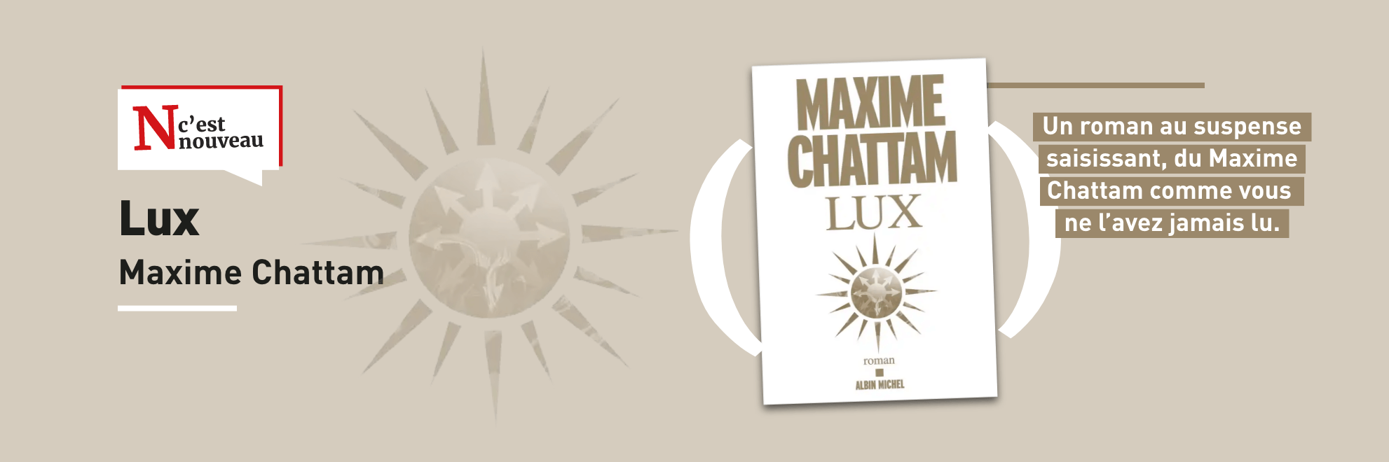 Nouveauté - Lux de Maxime Chattam