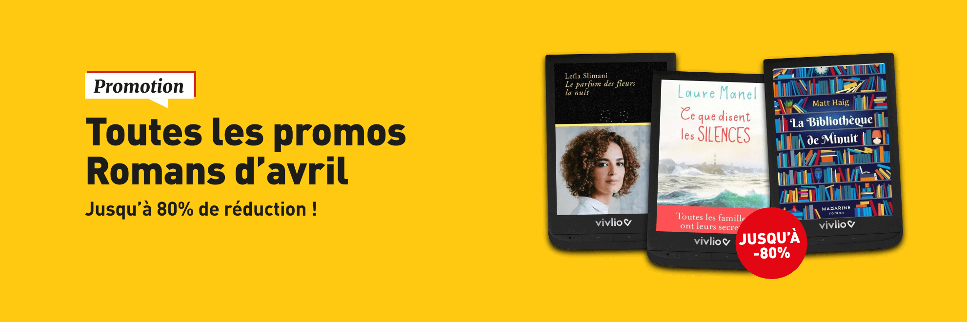 Toutes les promos romans du mois d'avril