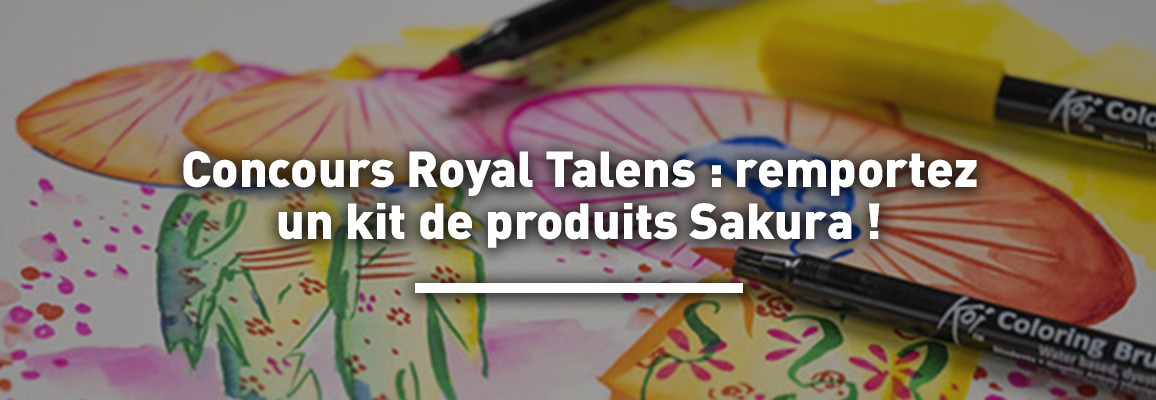 Concours Royal Talens : remportez un kit de produits Sakura !
