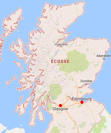 Carte de l'Ecosse